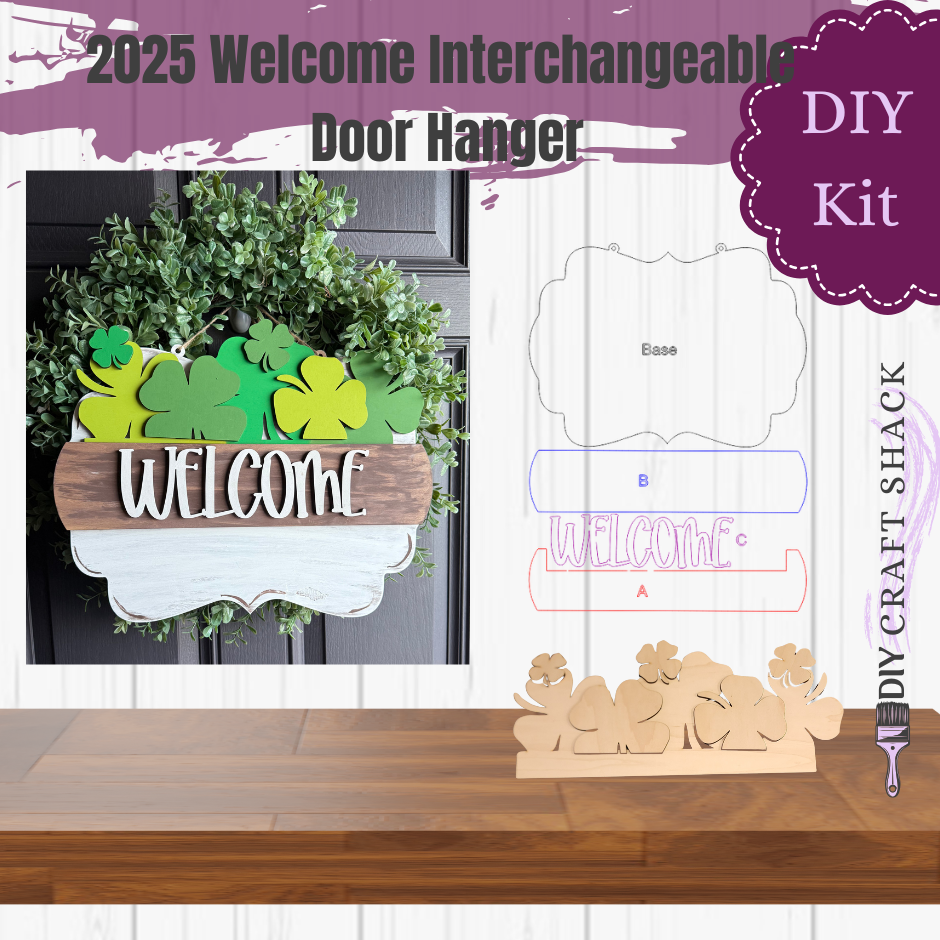 Interchangeable Monthly Insert Collection – Monthly Inserts for Welcome Door Hanger DIY Kit