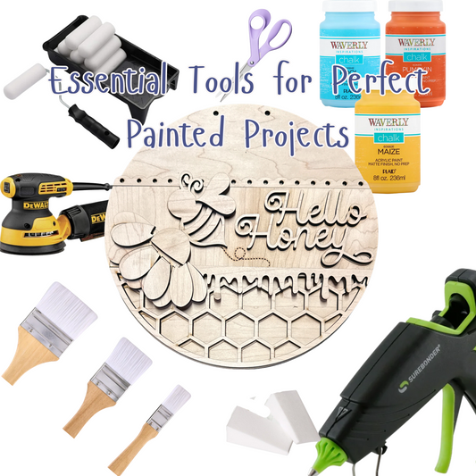 Essential Tools for Perfectly Painted Wood Blanks, Door Hangers, Tiered Tray Sets, ; Shelf Sitters and Signs
