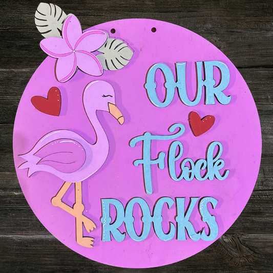 Our Flock Rocks Flamingo Door Hanger DIY Workshop | Saturday, May 30th 10 am - 12 pm