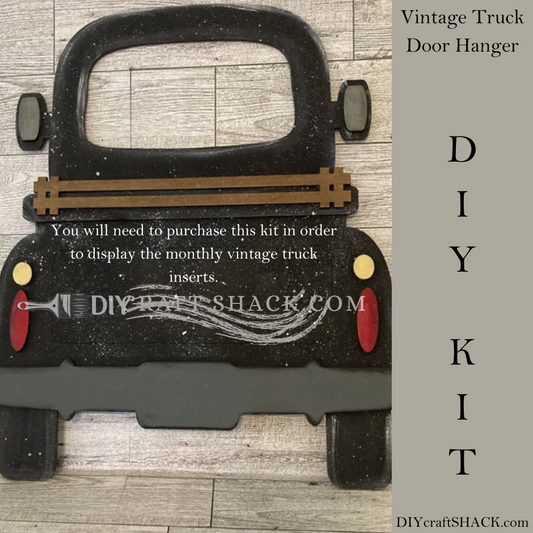 12" Vintage Truck Door Hanger w/Hearts & Letters Monthly Insert DIY Kit