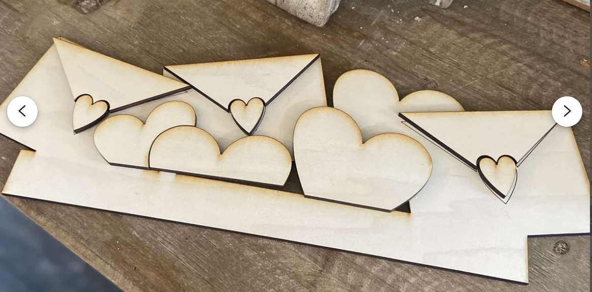 DIY Kit - Monthly Interchangeable Door Hanger - "Welcome" or "Hello" with Hearts & Letters Insert