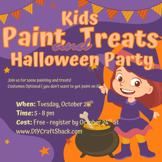 Workshop -Kids Paint & Treats Halloween Party -Tuesday, October 28th - 5 pm - 8 pm