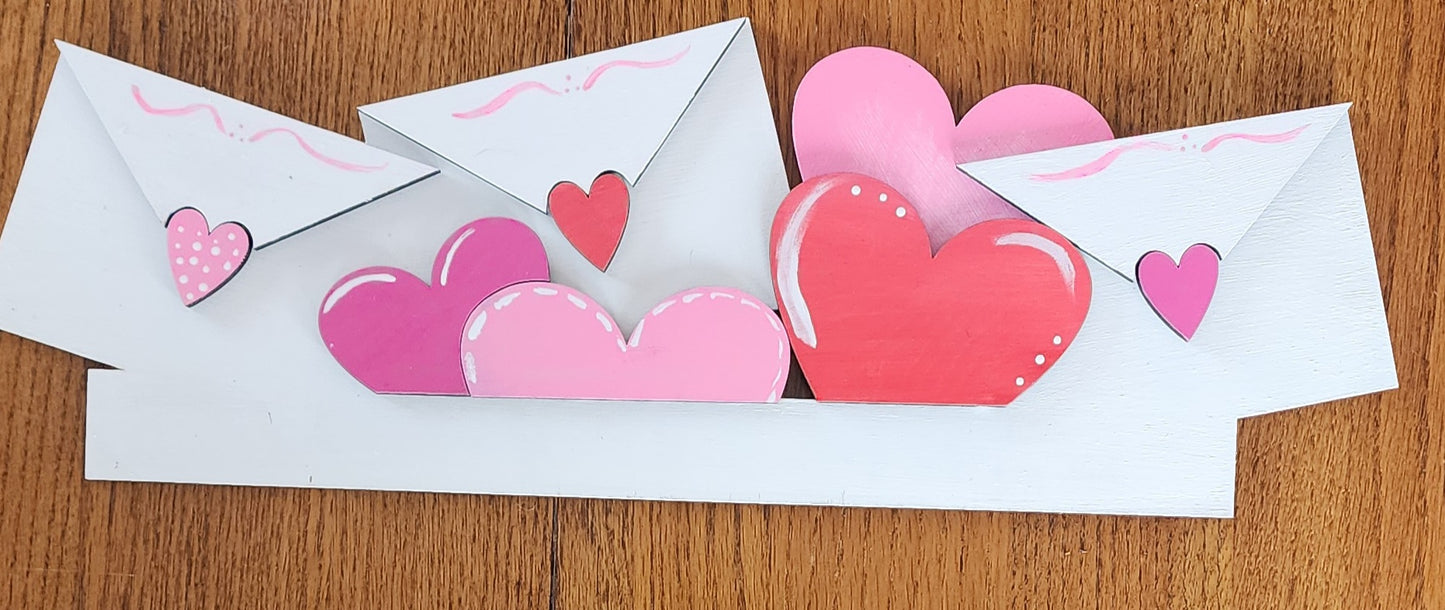DIY Kit - Monthly Interchangeable Door Hanger - "Welcome" or "Hello" with Hearts & Letters Insert